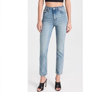 REFORMATION Liza Ultra High Rise Straight Jeans in Malta